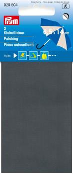 Prym Klebeflicken Nylon, 2 Stück, 6,5 x 14cm, grau 929504